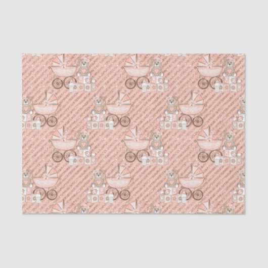 Papier Mousseline Ports pour bébés roses (Recto)