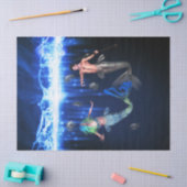 Papier Mousseline Poseidon et la sirène (Artisanat)