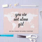 Papier Mousseline Positif Vous N'Êtes Pas Seul Citation Motivation F (Artisanat)