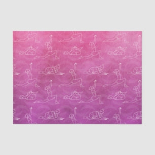 Papier Mousseline Positions Yoga Rose (Design 58 Pink Series)