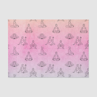 Papier Mousseline Positions Yoga Rose (Design 75 Pink Series)