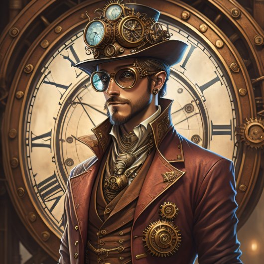 Papier Mousseline Post-appocalyptic Steampunk Man v12