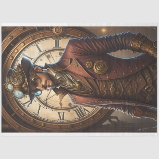 Papier Mousseline Post-appocalyptic Steampunk Man v12 (Recto)