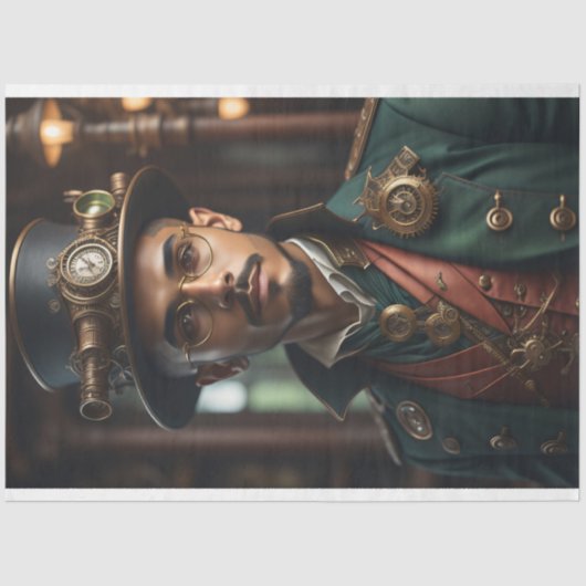 Papier Mousseline Post-appocalyptic Steampunk Man v7 (Recto)