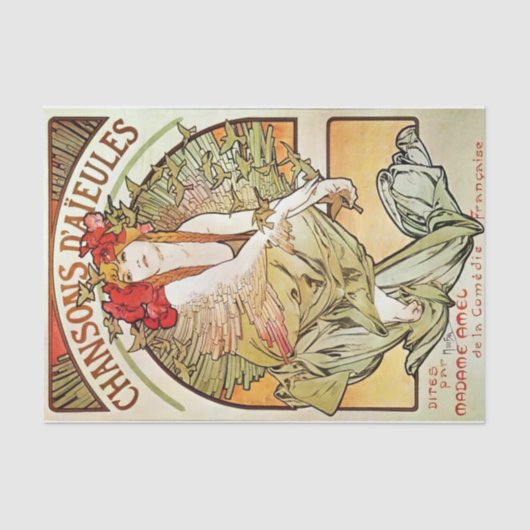 Papier Mousseline Poster Art Déco vintage 2 (Recto)