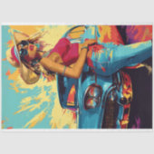 Papier Mousseline Poster Chic de voiture classique Decoupage (Recto)