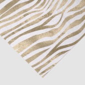 Papier Mousseline Poster de animal blanc Glam Gold Zebra   (Détail)