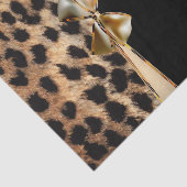 Papier Mousseline Poster de animal Cheetah Leopard Black & Gold Bow (Détail)