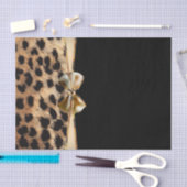 Papier Mousseline Poster de animal Cheetah Leopard Black & Gold Bow (Artisanat)