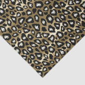 Papier Mousseline Poster de animal de léopard noir et d'or (Détail)