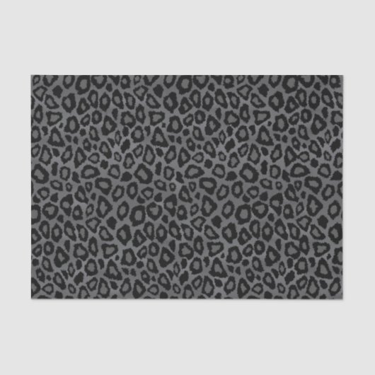 Papier Mousseline Poster de animal gris et léopard noir (Recto)