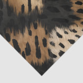 Papier Mousseline Poster de animal Leopard Black Gold Cream (Détail)