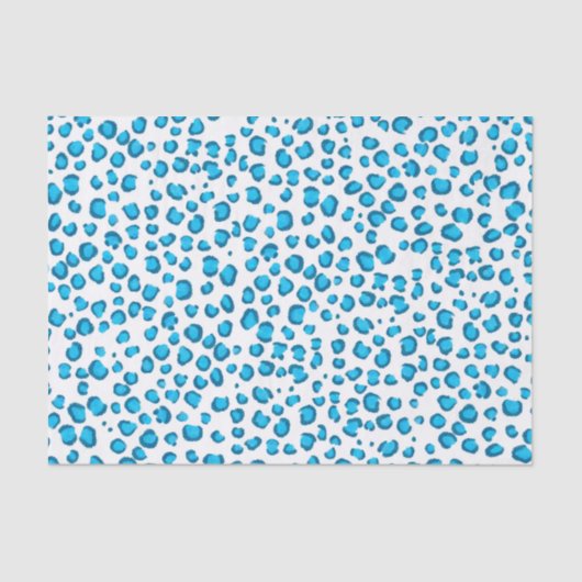 Papier Mousseline Poster de animal Leopard Motif cadeau bleu (Recto)