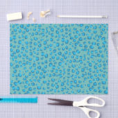 Papier Mousseline Poster de animal Leopard Motif cadeau bleu (Artisanat)