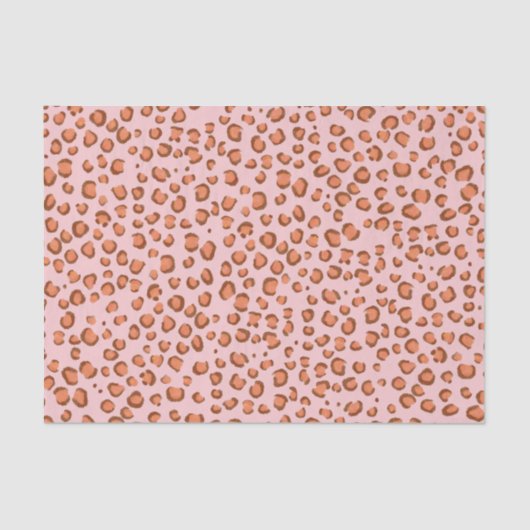 Papier Mousseline Poster de animal Leopard Motif Red Gift (Recto)