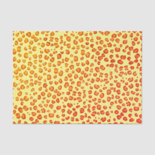 Papier Mousseline Poster de animal Leopard Motif rouge orange cadeau
