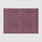 Papier Mousseline Poster de animal Léopard noir rose exotique (Recto)