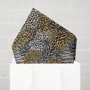 Papier Mousseline Poster de animal mixte Zebra Leopard Tiger Impress