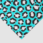 Papier Mousseline Poster de animal moderne Cyan Blue Leopard (Détail)