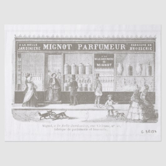 Papier Mousseline Poster de publicité vintage parfum français (Recto)