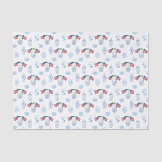 Papier Mousseline Pot à gingembre éternel du 4 juillet (Recto)