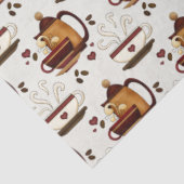 Papier Mousseline Pot de café & tasses jolie Motif dénoupage Tissu P (Détail)