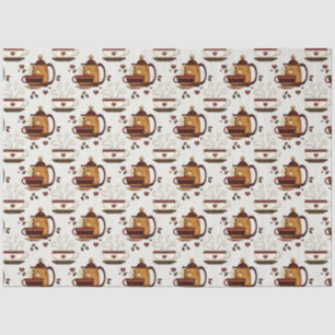 Papier Mousseline Pot de café & tasses jolie Motif dénoupage Tissu P