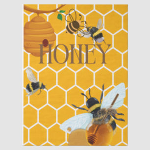 Papier Mousseline Pot de miel abeille miel ruche Apiculture