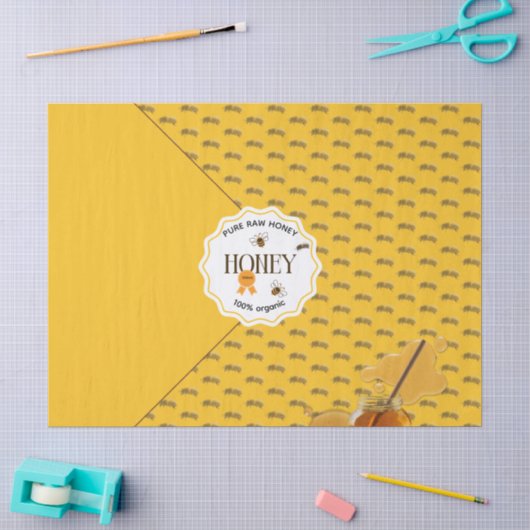 Papier Mousseline Pot de miel abeille miel ruche Apiculture (Artisanat)