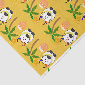 Papier Mousseline Pot pongal, vache et arbre (Détail)