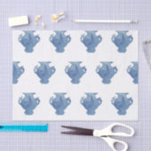 Papier Mousseline Pots à gingembre Chinoiserie Blue Willow (Artisanat)