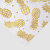 Papier Mousseline Pots d'ananas et de Confetti tropicaux en or (Détail)