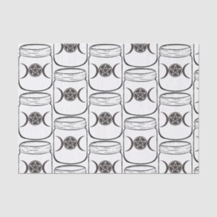 Papier Mousseline Pots Mason Jar Fête d'Halloween de lunes de Magie 