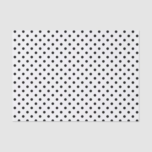 Papier Mousseline Pots Polka | points noirs et blancs rétro (Recto)