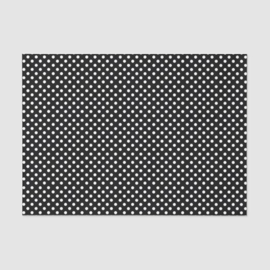 Papier Mousseline Pots Polka | points noirs et blancs rétro (Recto)