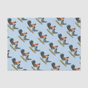 Papier Mousseline Poule bleue du Delaware