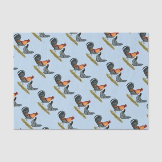 Papier Mousseline Poule bleue du Delaware (Recto)