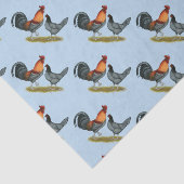 Papier Mousseline Poule bleue du Delaware (Détail)