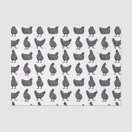 Papier Mousseline Poules (Recto)
