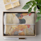 Papier Mousseline Poules et poulets de coq authentiques (pas AI) (Cadeau)