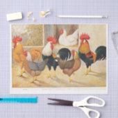 Papier Mousseline Poules et poulets de coq authentiques (pas AI) (Artisanat)