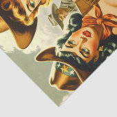 Papier Mousseline Poules vintages (Détail)