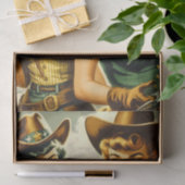 Papier Mousseline Poules vintages (Cadeau)