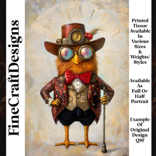 Papier Mousseline Poulet Anthropomorphe Steampunk Q9F Découpage