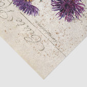 Papier Mousseline Poulet de cornouiller violet Chickadee Bird Script (Détail)