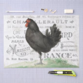 Papier Mousseline Poulet Noir Hen Français Ville Nom Paris Découpage (Artisanat)