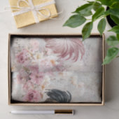 Papier Mousseline Poulet Shabby Chic Rose Découpage (Cadeau)