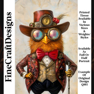 Papier Mousseline Poulet Steampunk Anthropomorphe Q9H Découpage