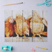 Papier Mousseline Poulets (Artisanat)
