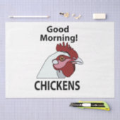 Papier Mousseline Poulets Bon Matin Drôle Poulets (Artisanat)